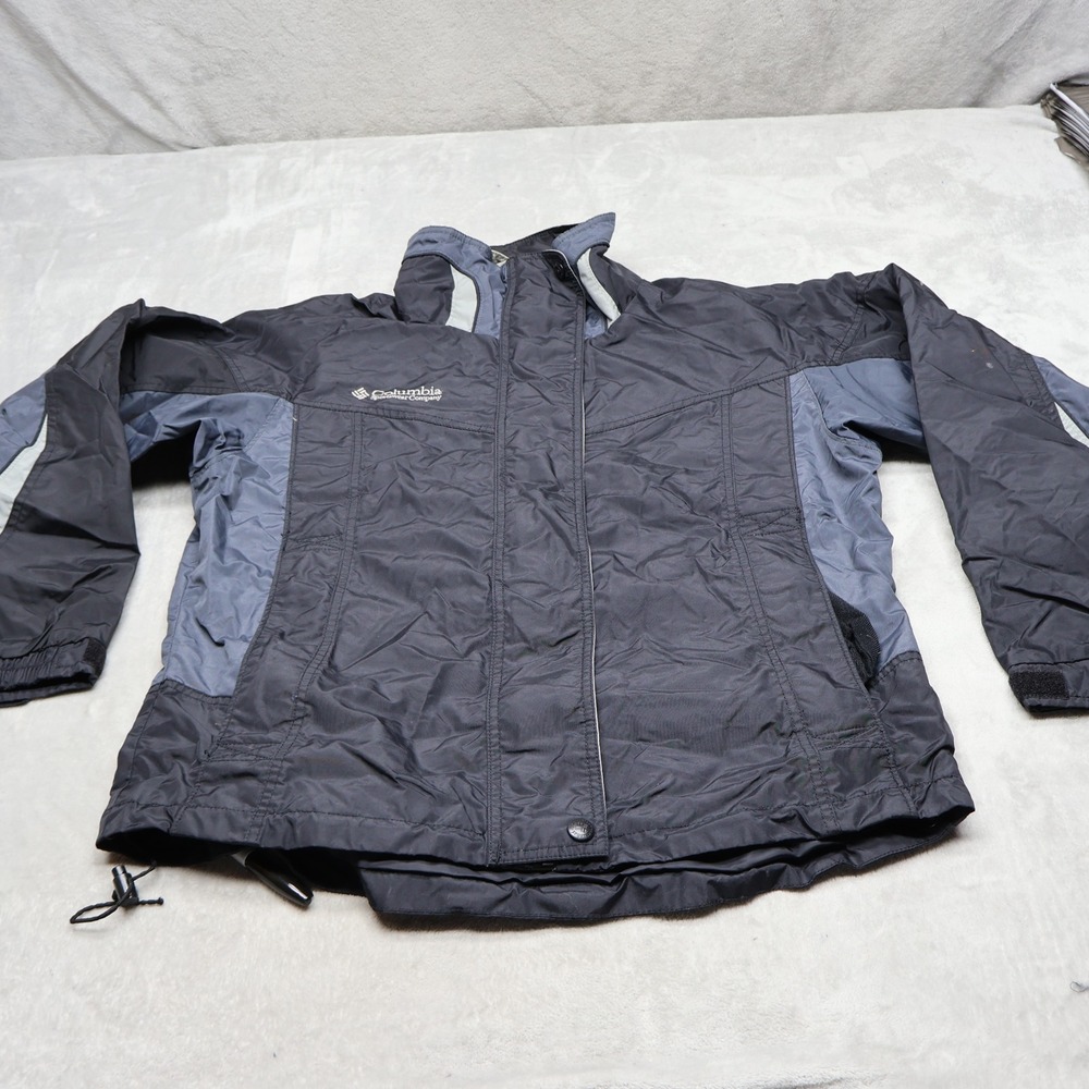 Columbia Jacket Womens Medium Black Bugaboo Full Zip Outdoor 3in1 Shell VTG